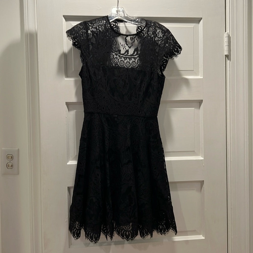 Black lace party dress